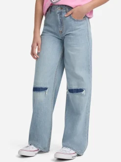 Abercrombie & Fitch Blue High Rise Ultra Wide Leg Trouser