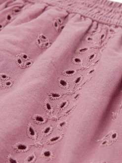 Abercrombie & Fitch Pink Abercrombie & Fitch Pink Eyelet Mini Skort