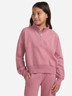Abercrombie & Fitch Pink Essential Half Zip Sweatshirt