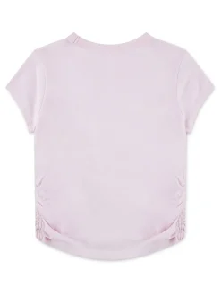 Abercrombie & Fitch Pink Logo Ruched T-Shirt