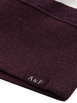 Abercrombie & Fitch Red Quarter Zip Preppy Jumper