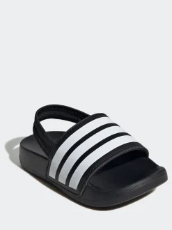 adidas Black Adilette Estrap Infant Slides