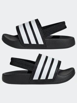adidas Black Adilette Estrap Infant Slides