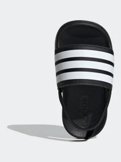 adidas Black Adilette Estrap Infant Slides
