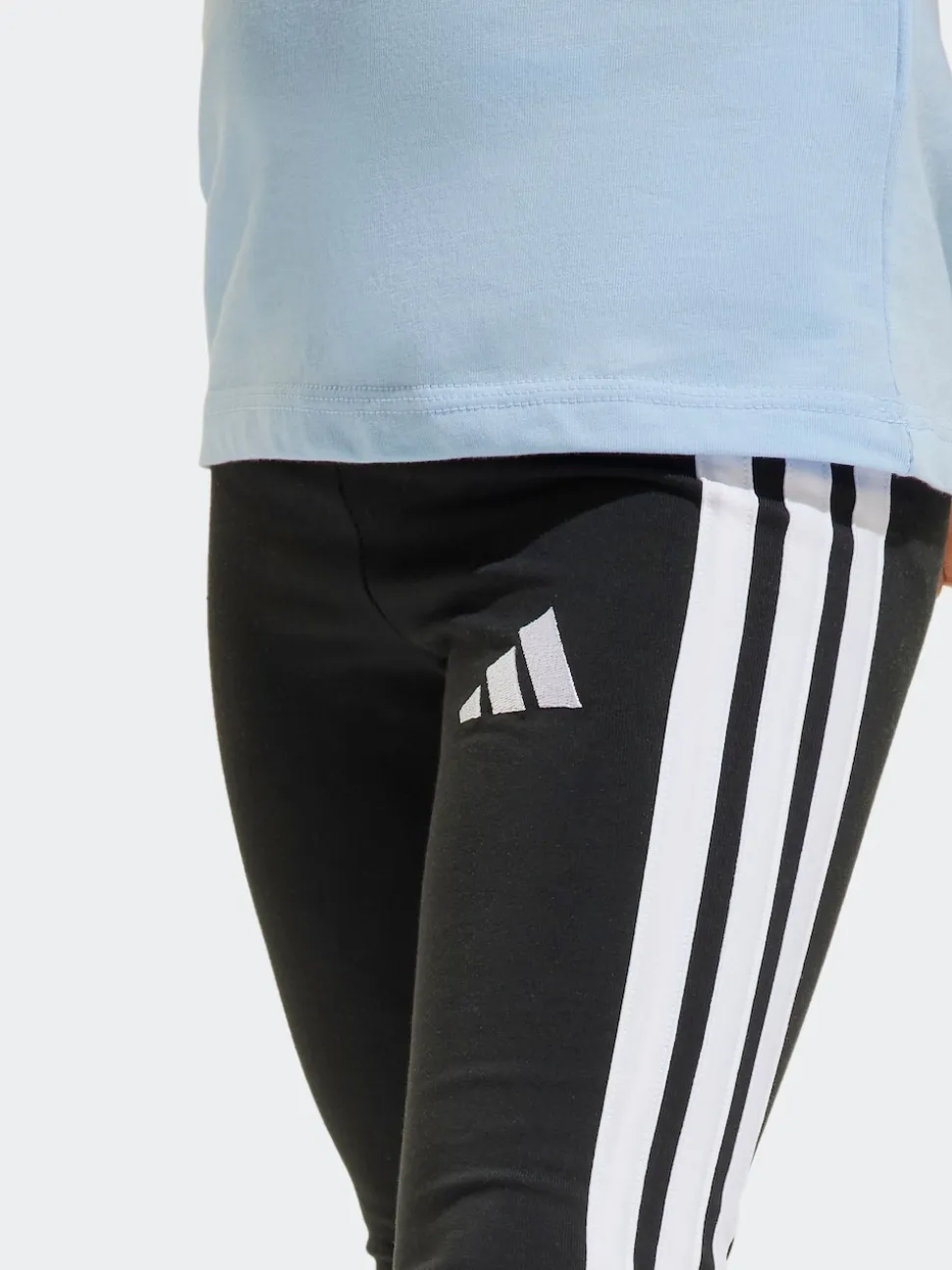 adidas Black Essentials 3-Stripes Leggings Little Kids