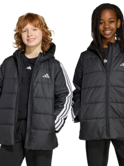 adidas Black Essentials 3-Stripes Padded Kids Jacket