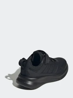 adidas Black Fortarun 4.0 Hook and Loop Kids Trainers
