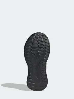 adidas Black Fortarun 4.0 Hook and Loop Kids Trainers