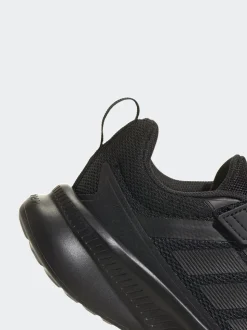 adidas Black Fortarun 4.0 Hook and Loop Kids Trainers