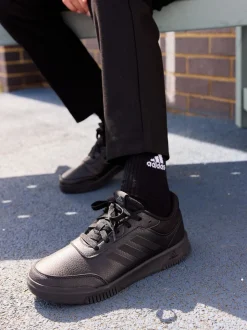 adidas Black Lace Up Tensaur Kids Trainers