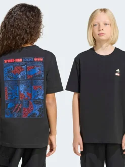 adidas Black Marvel Spider-Man Graphic T-Shirt