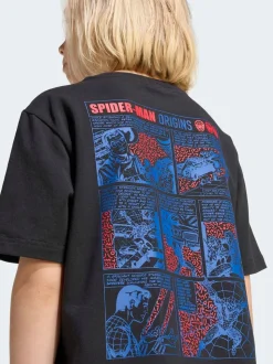 adidas Black Marvel Spider-Man Graphic T-Shirt