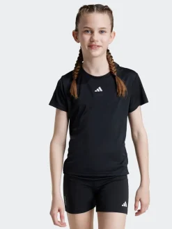 adidas Black Regular Fit Essentials Logo Kids Training T-Shirt