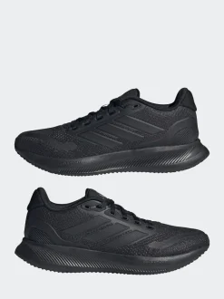 adidas Black Runfalcon 5 Lace Running Junior Trainers
