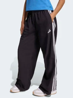 adidas Black 3-Stripes Woven Wide Leg Joggers