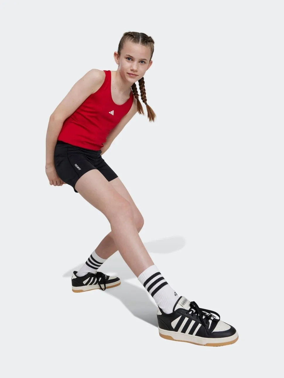 adidas Black TECHFIT Short Tights Kids