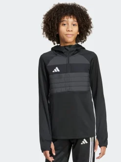 adidas Black Tiro 25 Essentials Winterized Training Top Kids