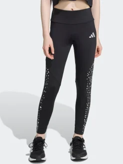 adidas Black Training Essentials Glam Print Kids Leggings