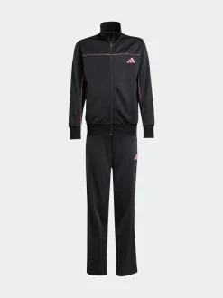 adidas Black Tricot Colour Pop Kids Tracksuit