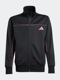 adidas Black Tricot Colour Pop Kids Tracksuit