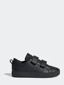 adidas Black VS Pace 2.0 Hook and Loop Kids Trainers