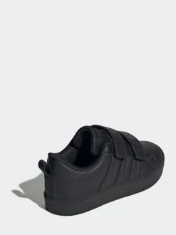 adidas Black VS Pace 2.0 Hook and Loop Kids Trainers