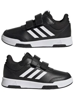 adidas Black/White Hook and Loop Tensaur Kids Trainers
