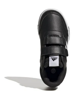 adidas Black/White Hook and Loop Tensaur Kids Trainers