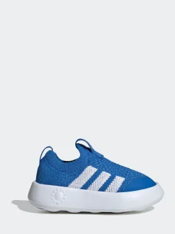 adidas Blue Bubblecomfy Slip On Infant Trainers