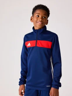 adidas Blue Chrome Tiro 25 Essentials Kids Training Top