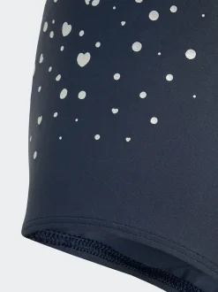 adidas Blue Glitter V-back Kids Swimsuit