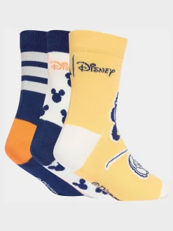 adidas Blue Little Kids Disney Mickey Mouse Crew Socks 3 Pack