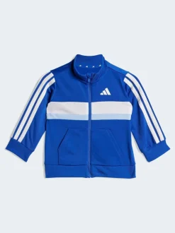 adidas Blue Seasonal Essentials Tiberio 3-Stripes Tricot Tracksuit Infant Kids