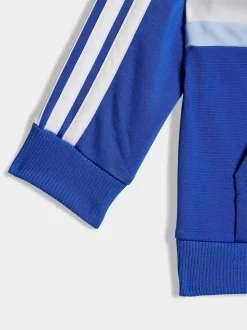 adidas Blue Seasonal Essentials Tiberio 3-Stripes Tricot Tracksuit Infant Kids