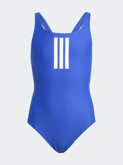 adidas Blue 3-Stripes Kids Swimsuit