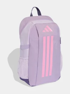 adidas Light Purple Kids 3 Stripe Backpack