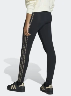 adidas Originals Black Animal 3-Stripes Leggings