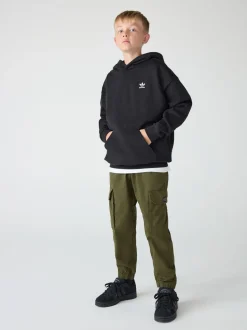 adidas Originals Black Loose Fleece Kids Hoodie