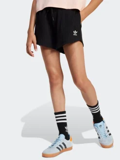 adidas originals Black Ribbed Shorts Kids