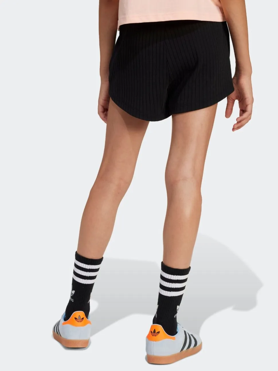 adidas originals Black Ribbed Shorts Kids