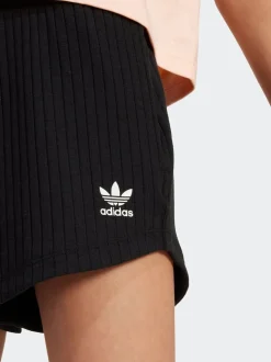 adidas originals Black Ribbed Shorts Kids