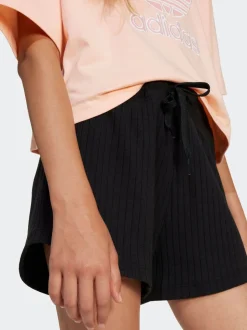 adidas originals Black Ribbed Shorts Kids
