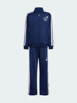 adidas Originals Blue Disney Alice in Wonderland Firebird Little Kids Tracksuit Set