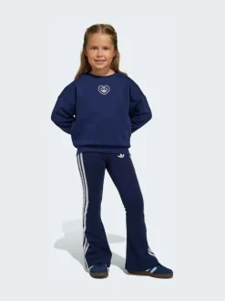 adidas Originals Blue Disney Alice in Wonderland Sweat Top & Leggings Little Kids Set
