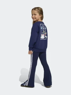adidas Originals Blue Disney Alice in Wonderland Sweat Top & Leggings Little Kids Set