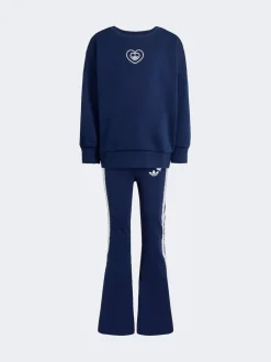 adidas Originals Blue Disney Alice in Wonderland Sweat Top & Leggings Little Kids Set