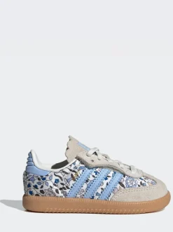 adidas Originals Blue Samba Og X Liberty London Elastic Lace Shoes