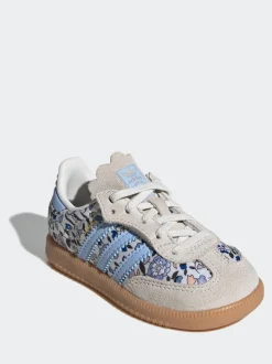 adidas Originals Blue Samba Og X Liberty London Elastic Lace Shoes