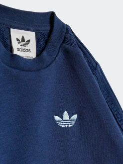 adidas originals Blue Sweatshirt and Denim Legging Set Infant Kids