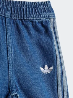 adidas originals Blue Sweatshirt and Denim Legging Set Infant Kids